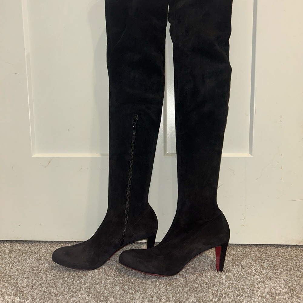 Christian Louboutin Black Over the Knee Boots